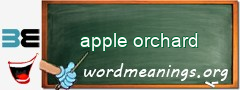 WordMeaning blackboard for apple orchard